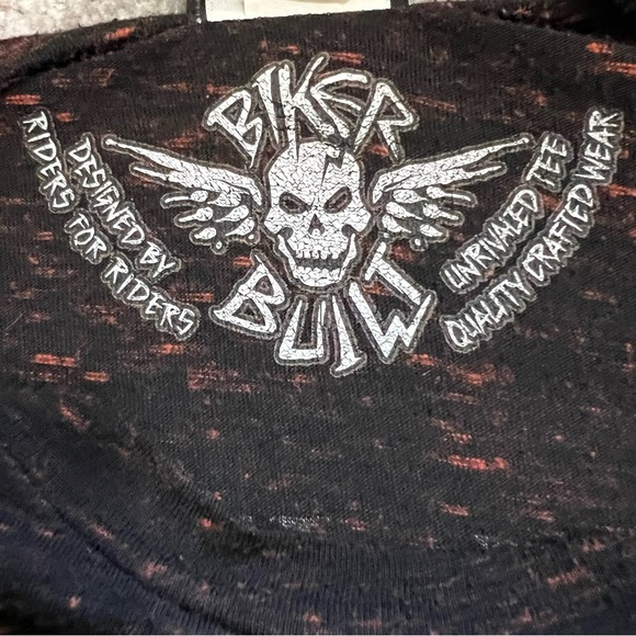 Harley Davidson Motorcycle HD Marbled Black and Orange Lightweight Shirt XL - Picture 9 of 10